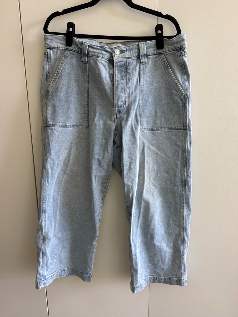 Nicole Miller wide leg crop jeans